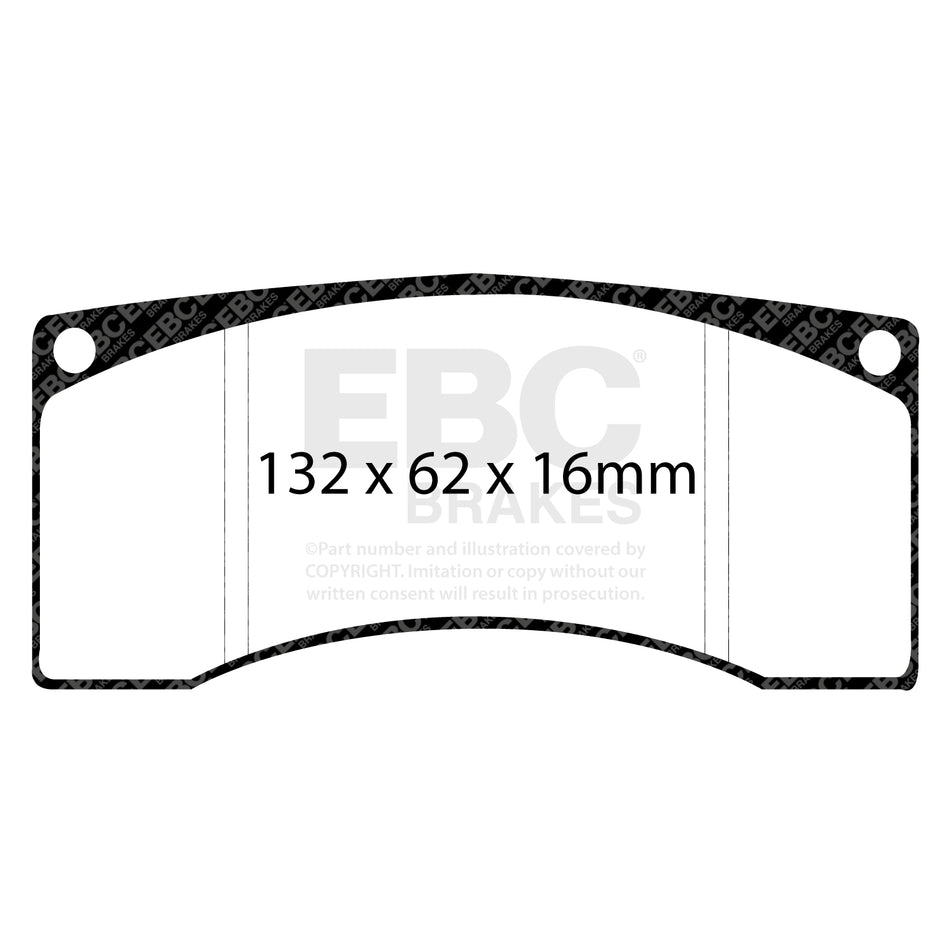 EBC BlueStuff Brake Pads - Ferrari F355 / Ap Racing Cp6271 (DP5016NDX) — view 2