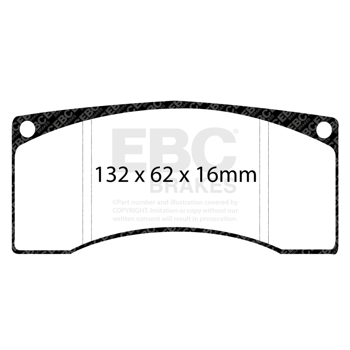 EBC YellowStuff Brake Pads - Ferrari F355 / Ap Racing Cp6271 (DP4016R) — view 2
