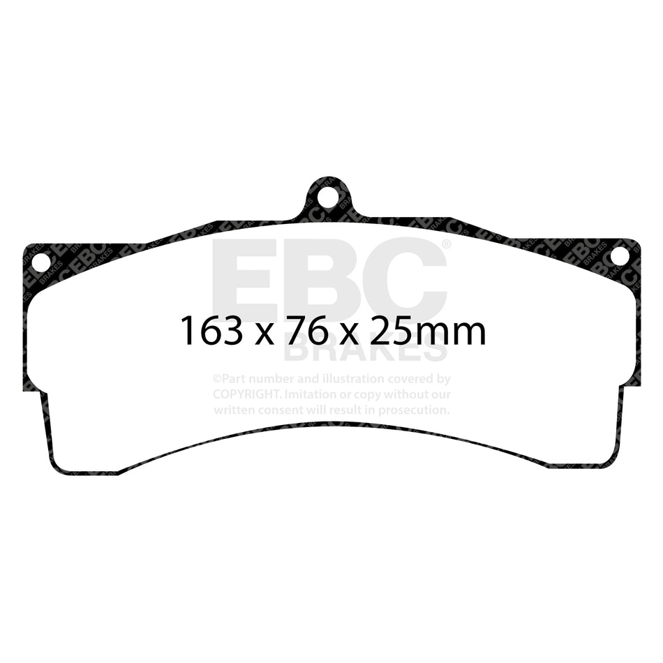 EBC Front Racing RP-X Brake Pads - Alcon A Type / Baer 6R (DP8033RPX) — view 2