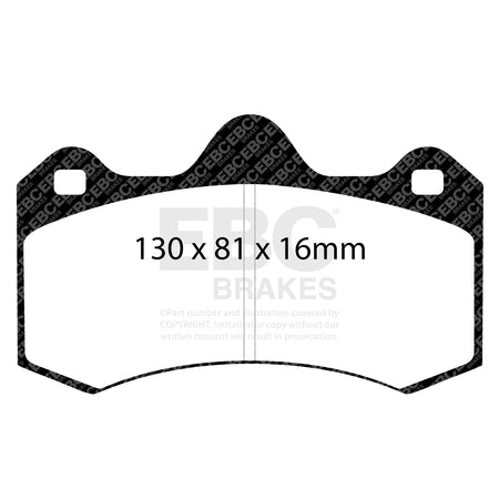 EBC Front Racing RP-X Brake Pads - Lotus Evora / Lotus Exige (DP8036RPX) — view 2