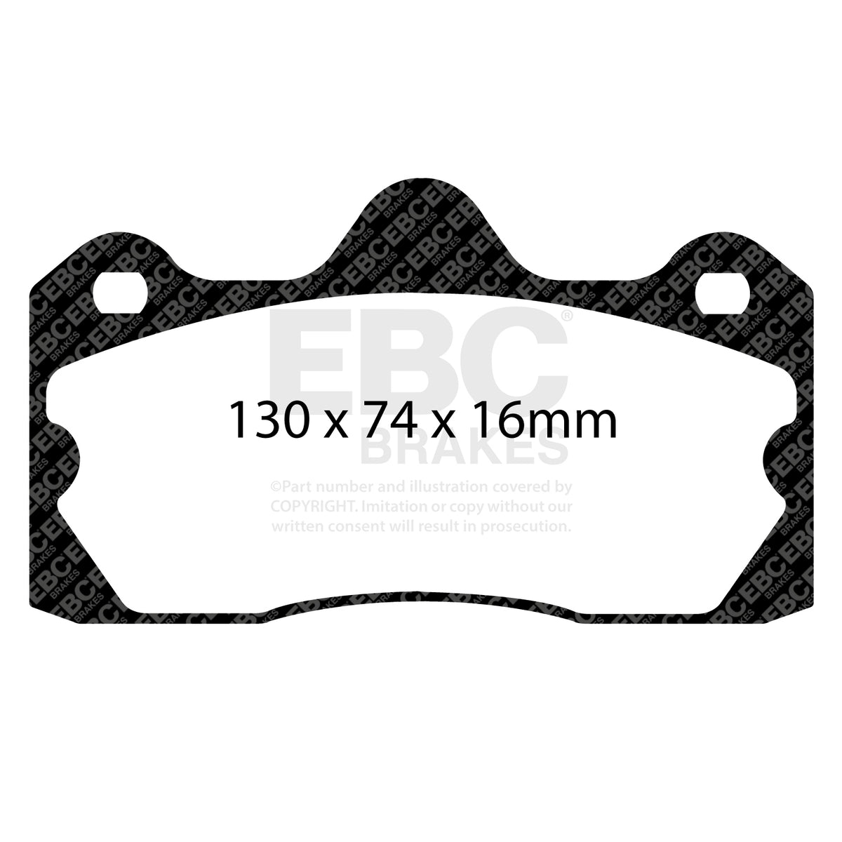 EBC Rear YellowStuff Brake Pads - Lotus Exige / Lotus Evora (DP4060R) — view 2