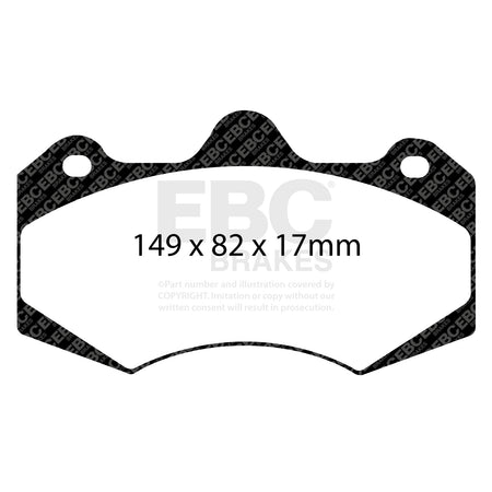 EBC Front YellowStuff Brake Pads - McLaren 540c / McLaren 570s (DP4062R) — view 2