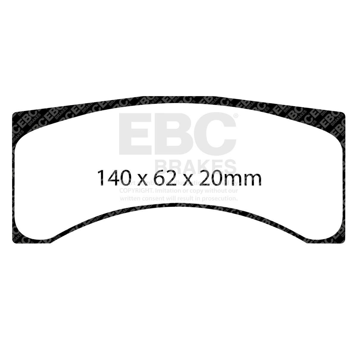 EBC Rear Racing RP-1 Brake Pads - BMW M6 / BMW M3 Competition (DP82089RP1) — view 2
