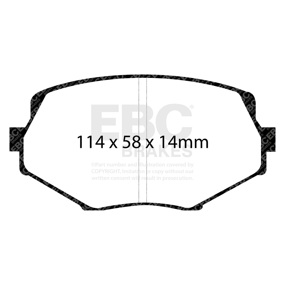 EBC Front YellowStuff Brake Pads - Mazda MX-5 (DP41002R) — view 2