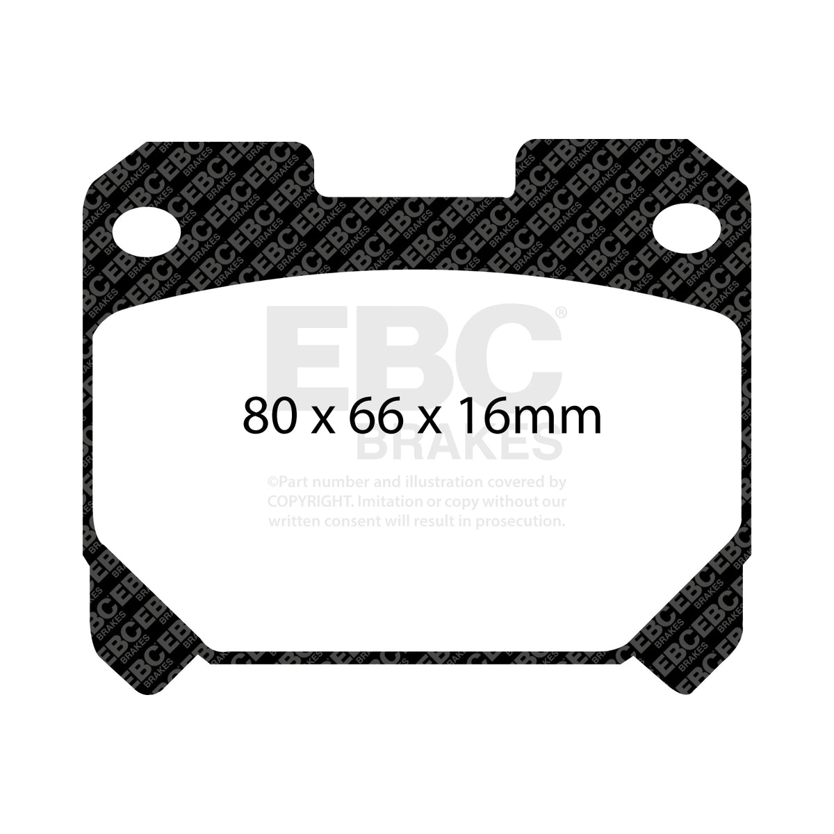 EBC Rear YellowStuff Brake Pads - Toyota Supra (not UK) / Toyota (australia And New Zealand) Supra (DP41005R) — view 2