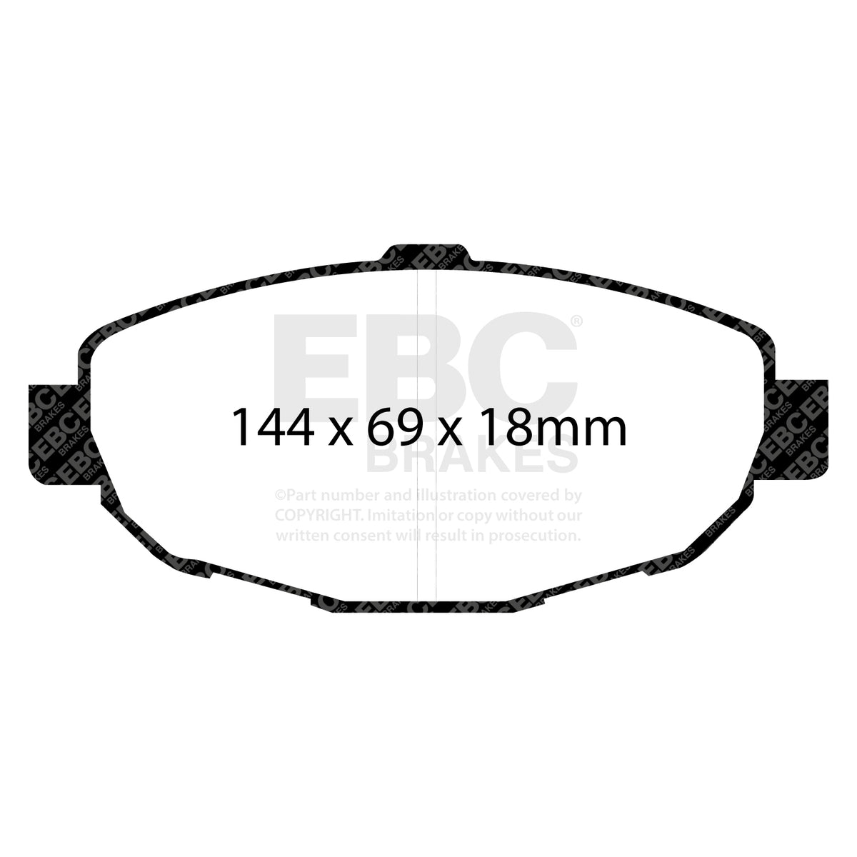 EBC Front RedStuff Brake Pads - Lexus Soarer / Toyota Soarer (DP31007C) — view 2