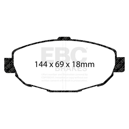 EBC Front RedStuff Brake Pads - Lexus Soarer / Toyota Soarer (DP31007C) — view 2