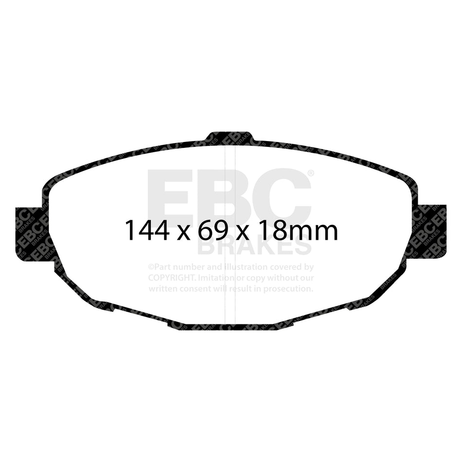 EBC Front RedStuff Brake Pads - Lexus Soarer / Toyota Soarer (DP31007C) — view 2
