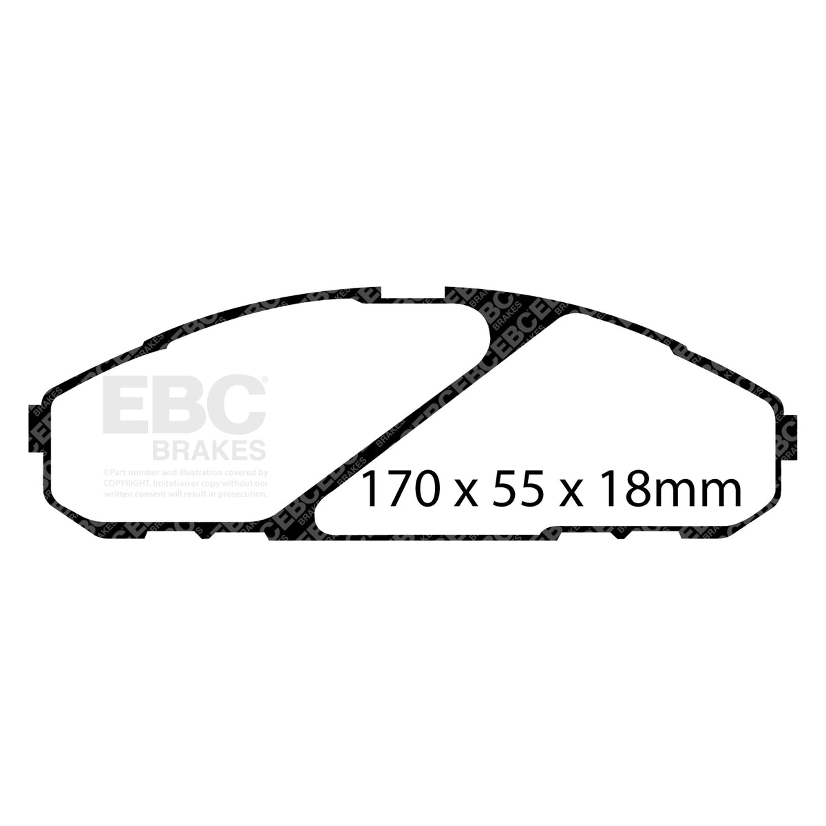 EBC Front Ultimax Brake Pads - Nissan Patrol (DP1020) — view 2