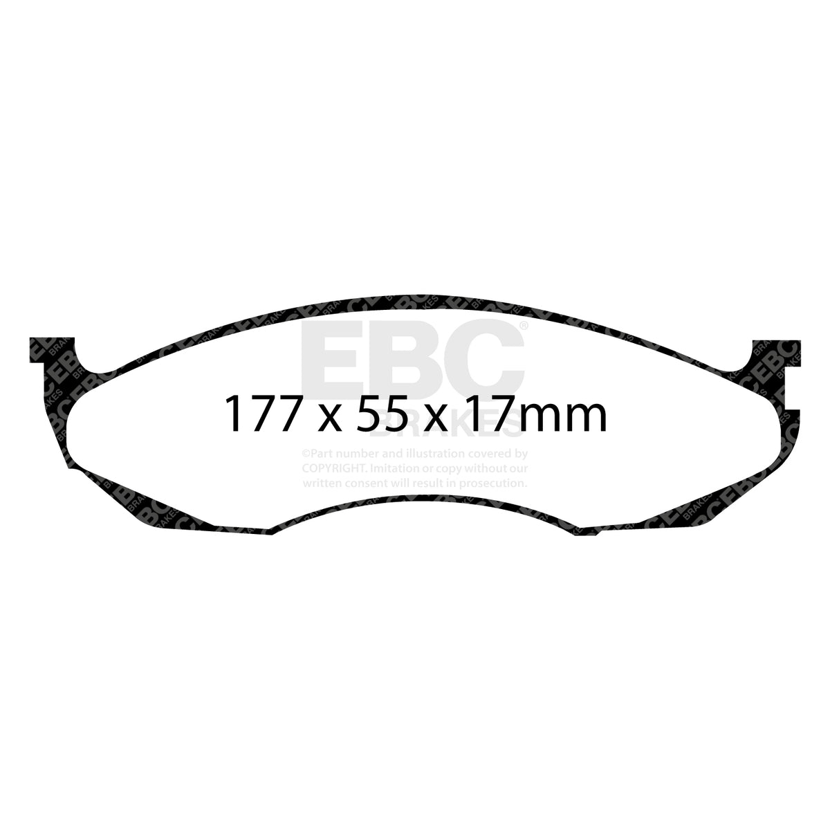 EBC Front Ultimax Brake Pads - Jeep Cherokee / Jeep Grand Cherokee (DP1022) — view 2