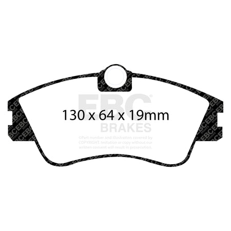 EBC Front Ultimax Brake Pads - Volkswagen Commercial Transporter (KOMBI)|camper / Volkswagen Caravelle (DP1030) — view 2