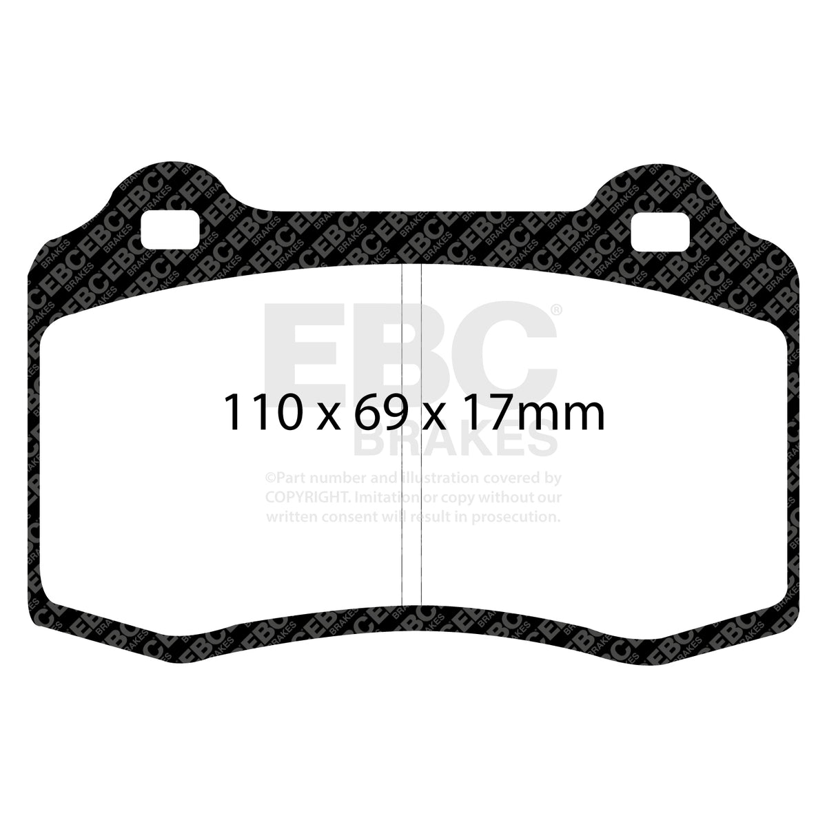 EBC Front YellowStuff Brake Pads - Chrysler (USA) Viper / Dodge (USA) Viper (DP41031R) — view 2