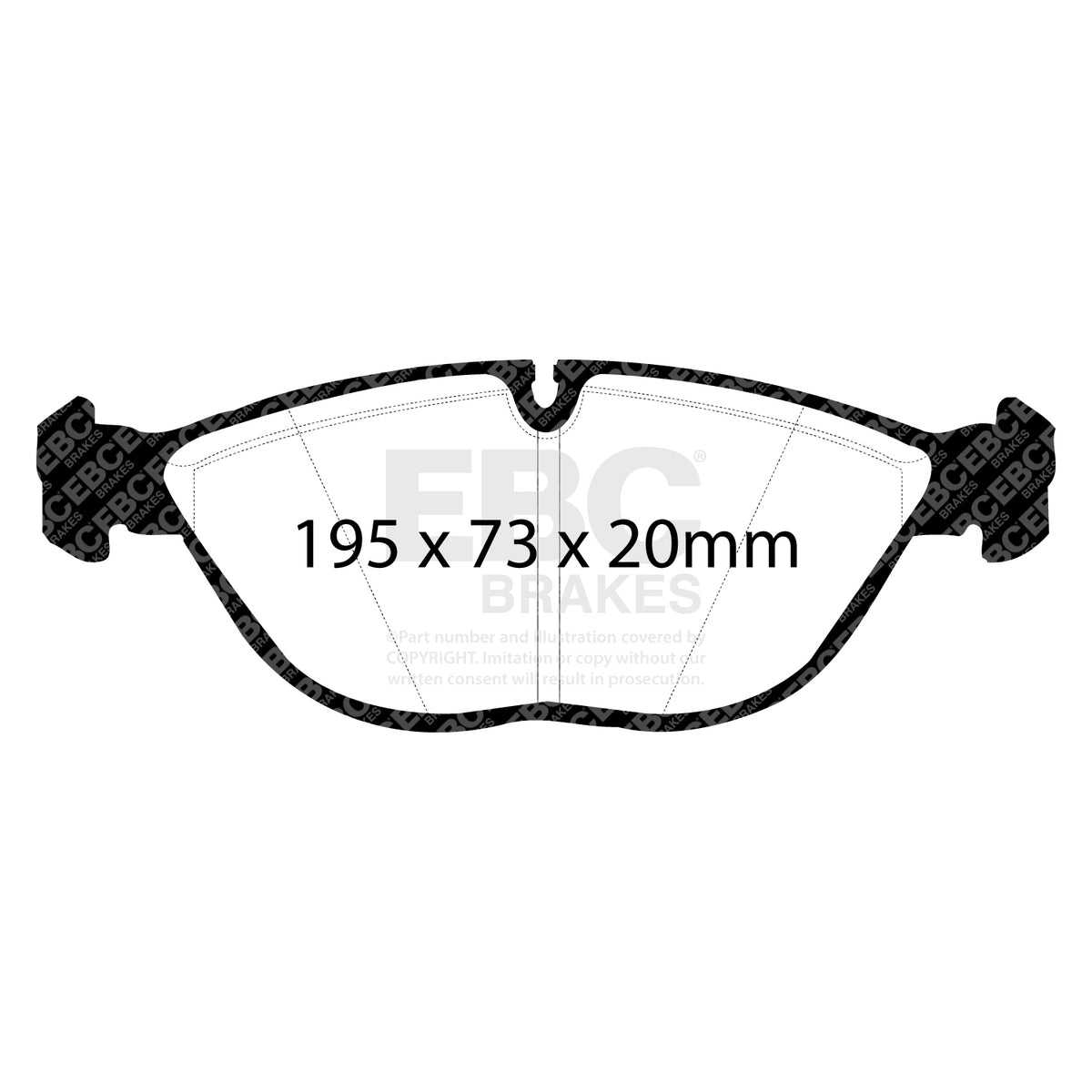 EBC Front YellowStuff Brake Pads - Bentley Arnage / Mercedes-Benz E-Class (W210) (DP41035R) — view 2