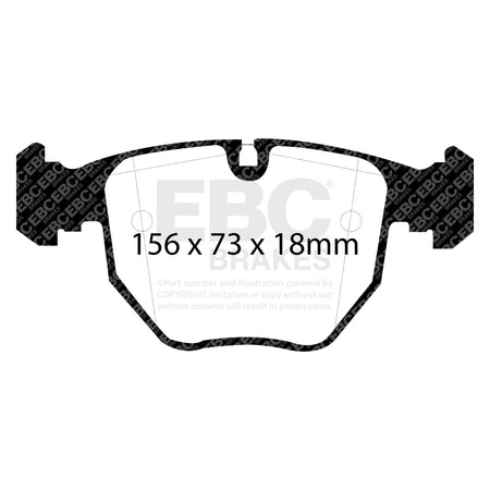 EBC Front YellowStuff Brake Pads - BMW 5 Series (E39) / BMW X5 (E53) (DP41036R) — view 2