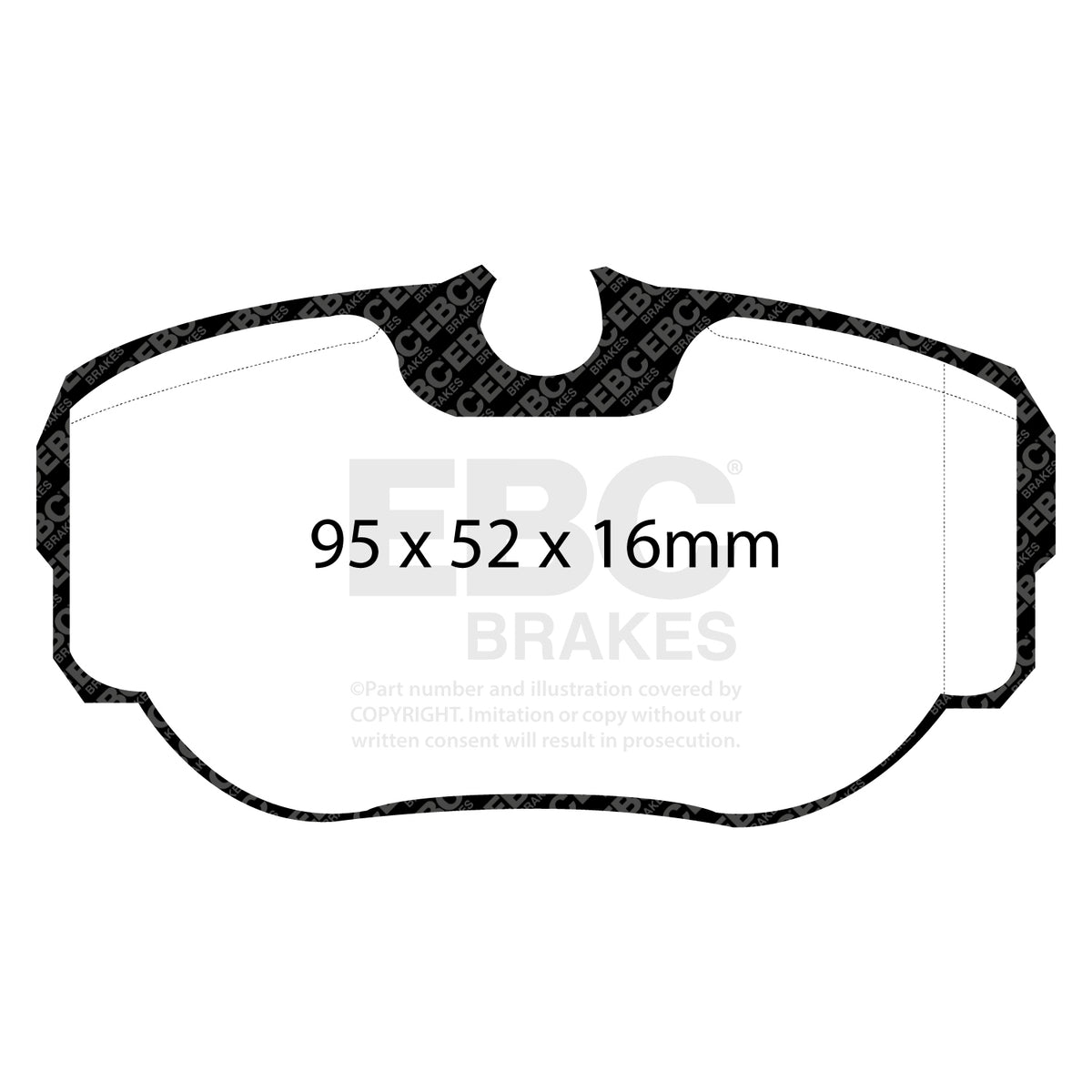 EBC Rear YellowStuff Brake Pads - Land Rover Range Rover / Land Rover Discovery 2 (DP41038R) — view 2