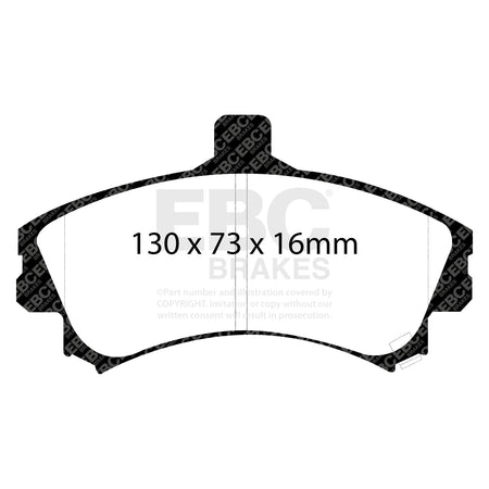 EBC Front GreenStuff Brake Pads - Mitsubishi Colt / Mitsubishi Spacestar (DP21045) — view 2