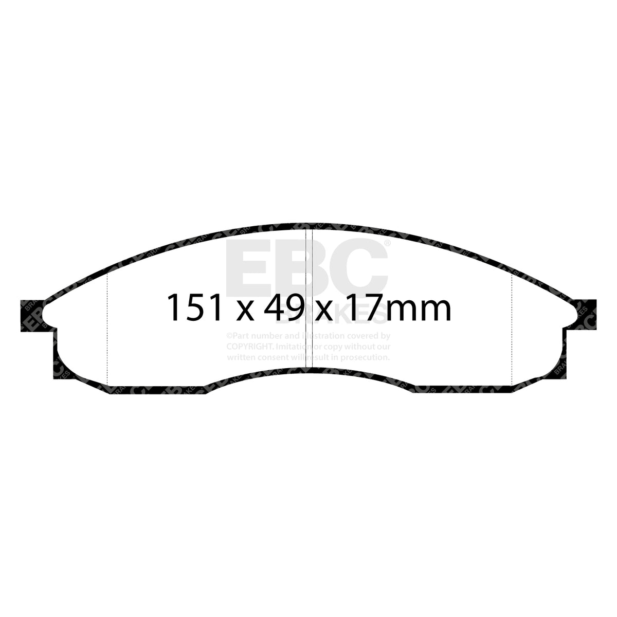 EBC Front Ultimax Brake Pads - Nissan (australia And New Zealand) Skyline / Nissan Maxima (DP1046) — view 2