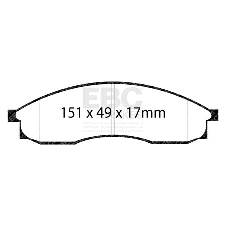 EBC Front Ultimax Brake Pads - Nissan (australia And New Zealand) Skyline / Nissan Maxima (DP1046) — view 2