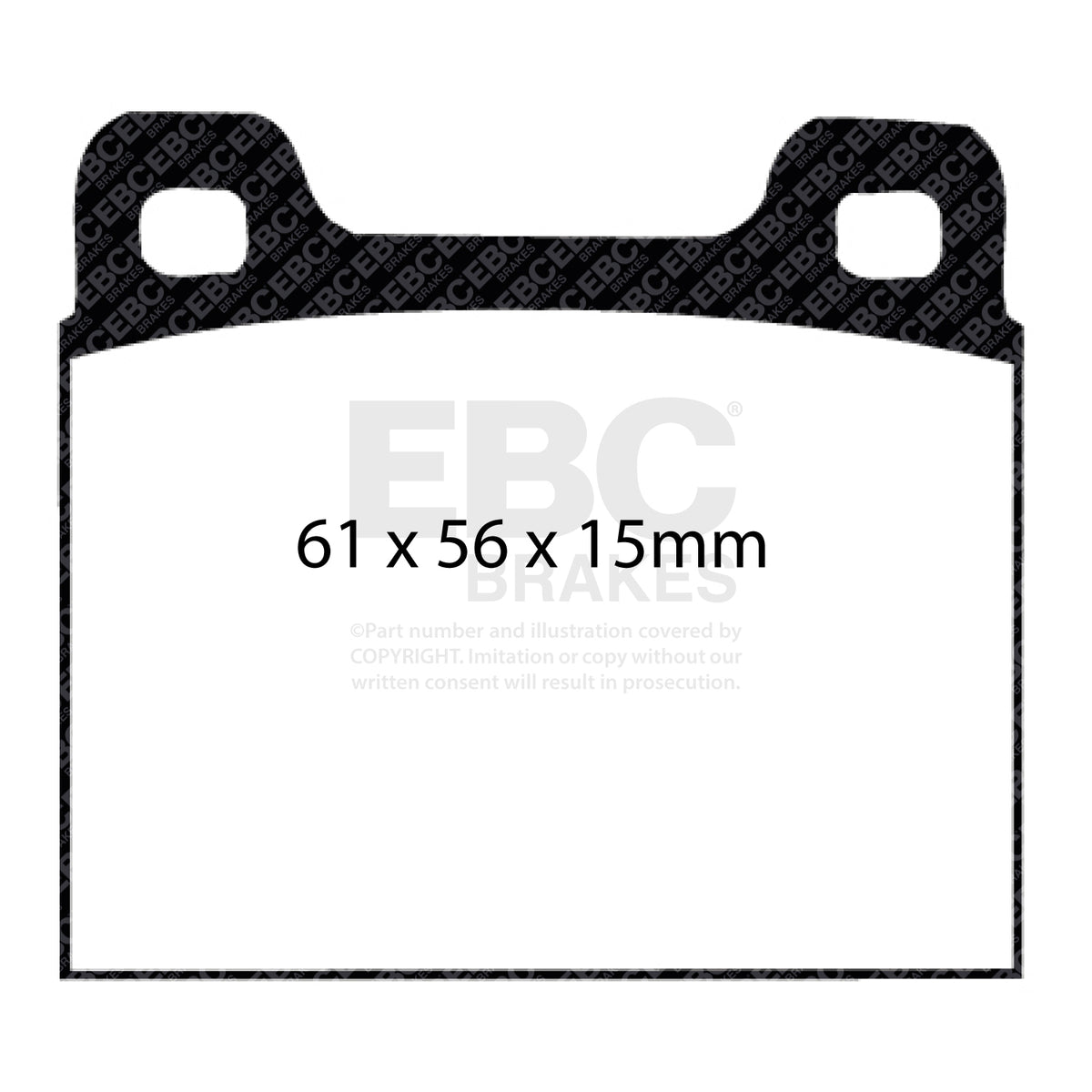 EBC Rear Ultimax Brake Pads - Mercedes-Benz W123 / Volvo 240 (DP104) — view 2