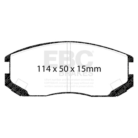 EBC Front GreenStuff Brake Pads - Mitsubishi Colt / Mitsubishi Libero (DP21063) — view 2