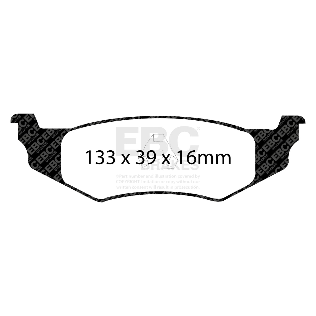 EBC Rear Ultimax Brake Pads - Chrysler (USA) Pt Cruiser / Chrysler (USA) Sebring (DP1066) — view 2