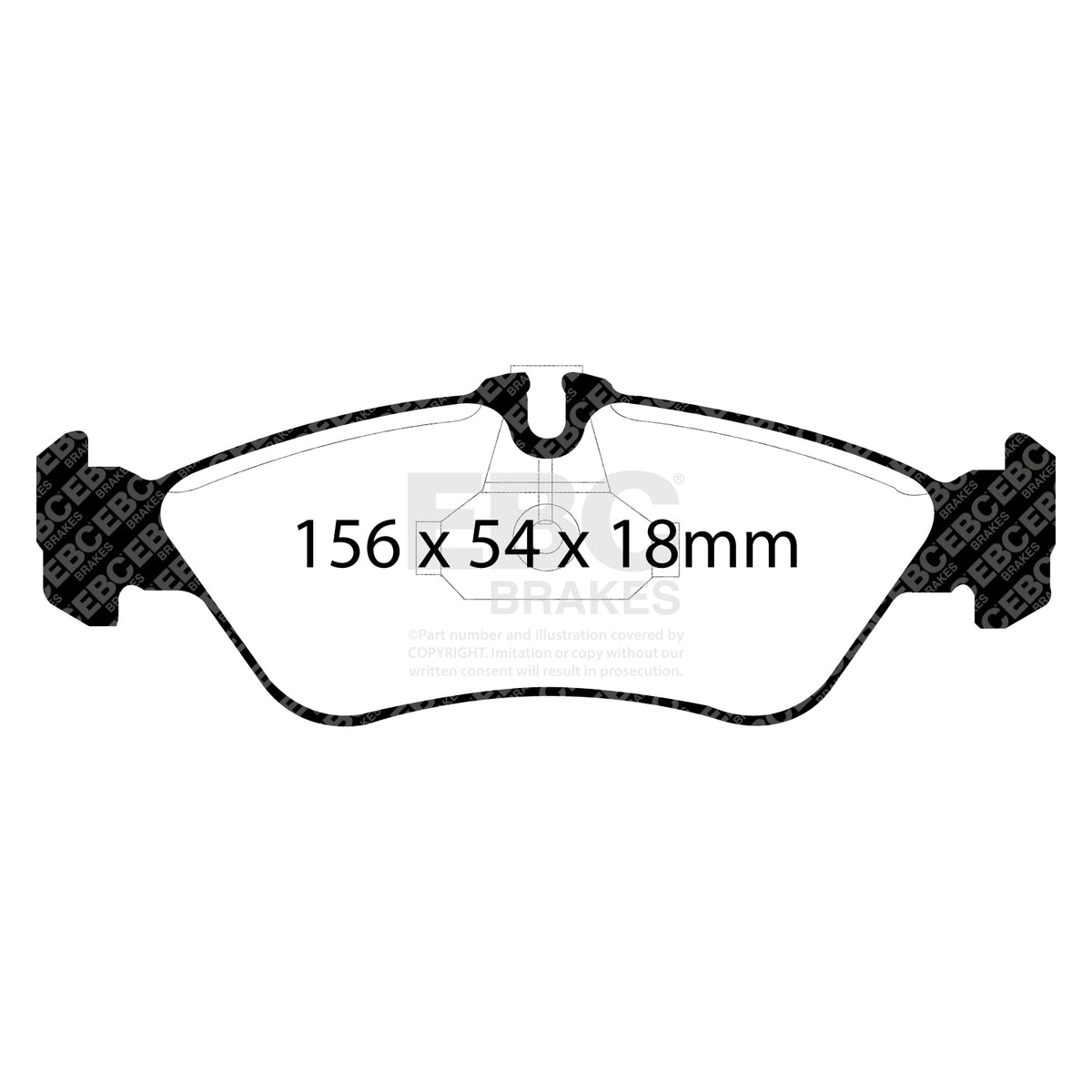 EBC Rear Ultimax Brake Pads - Mercedes-Benz Gwagon (W463) / Mercedes-Benz Commercial Sprinter 314 (DP1070/2) — view 2