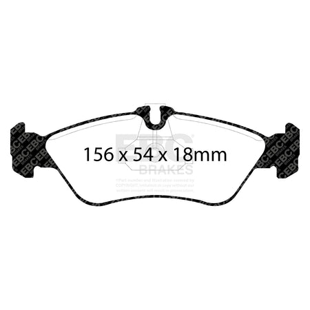 EBC Rear YellowStuff Brake Pads - Mercedes-Benz Gwagon (W463) / Mercedes-Benz Commercial Sprinter 314 (DP41070/2R) — view 2