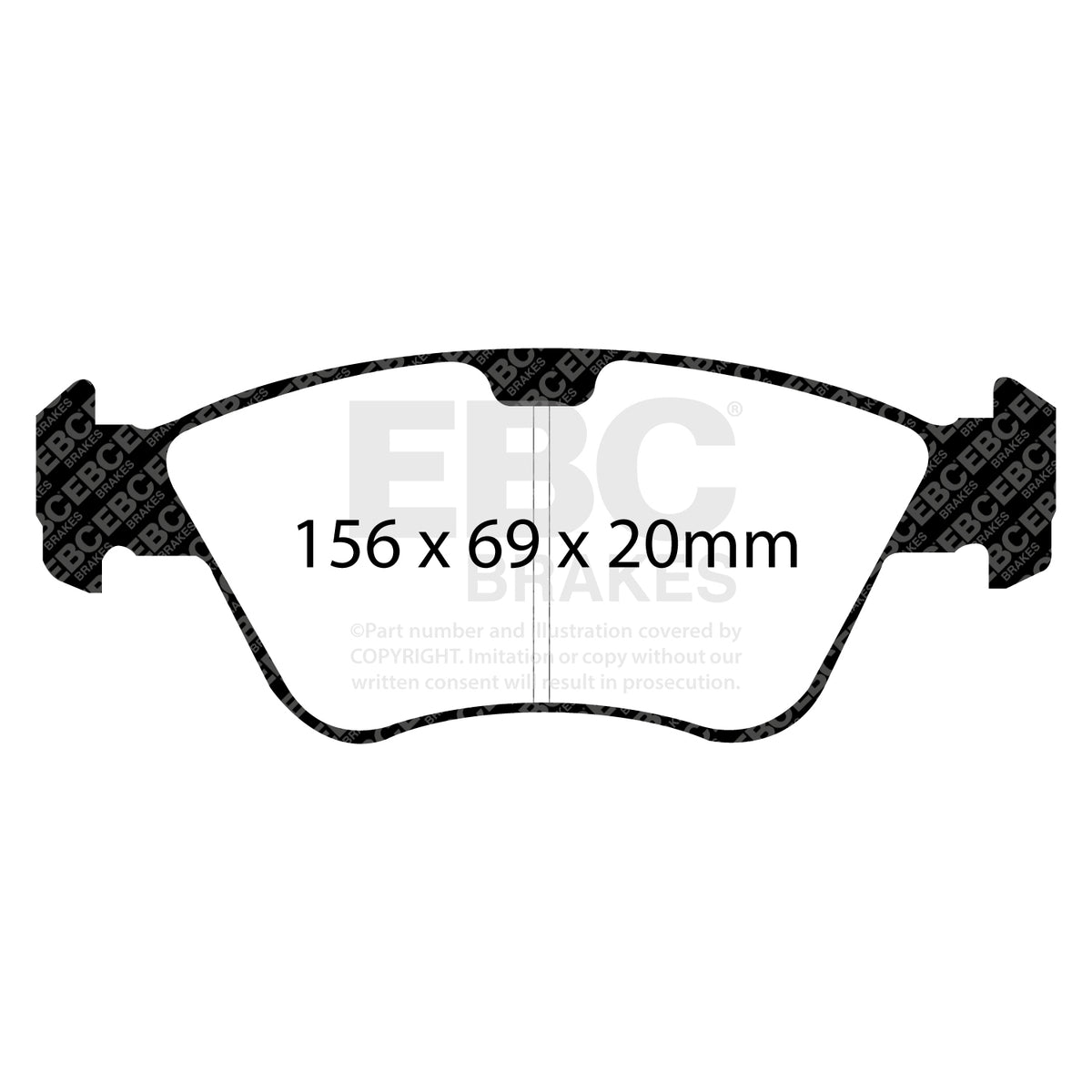 EBC Front RedStuff Brake Pads - Mercedes-Benz E-Class (W210) / Mercedes-Benz E-Class (T210) (DP31075C) — view 2