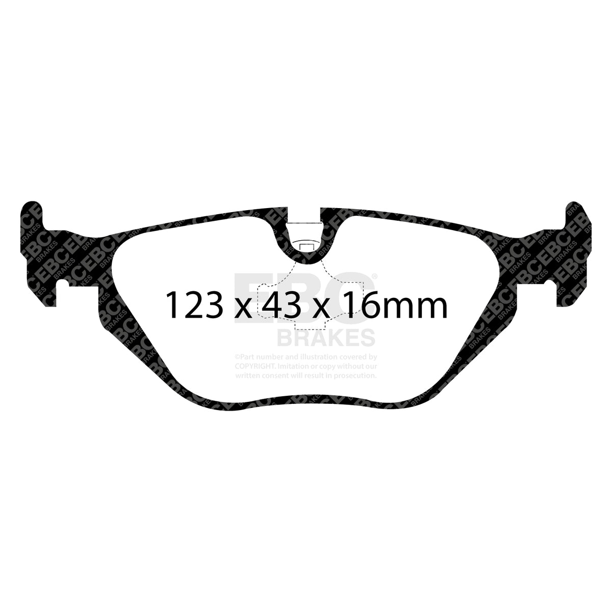 EBC Rear YellowStuff Brake Pads - BMW 3 Series (E36) / BMW (ALPINA) B3 (E46) (DP41079R) — view 2