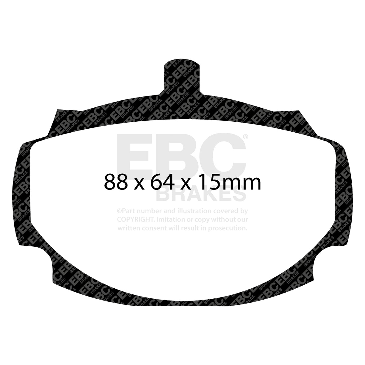 EBC Front Ultimax Brake Pads - MG B / MG B GT (DP107) — view 2