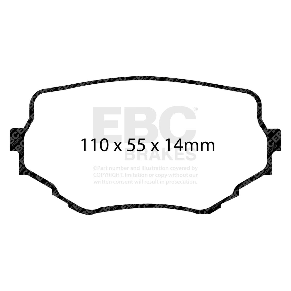 EBC Front GreenStuff Brake Pads - Suzuki Grand Vitara / Suzuki Vitara (DP61099) — view 2