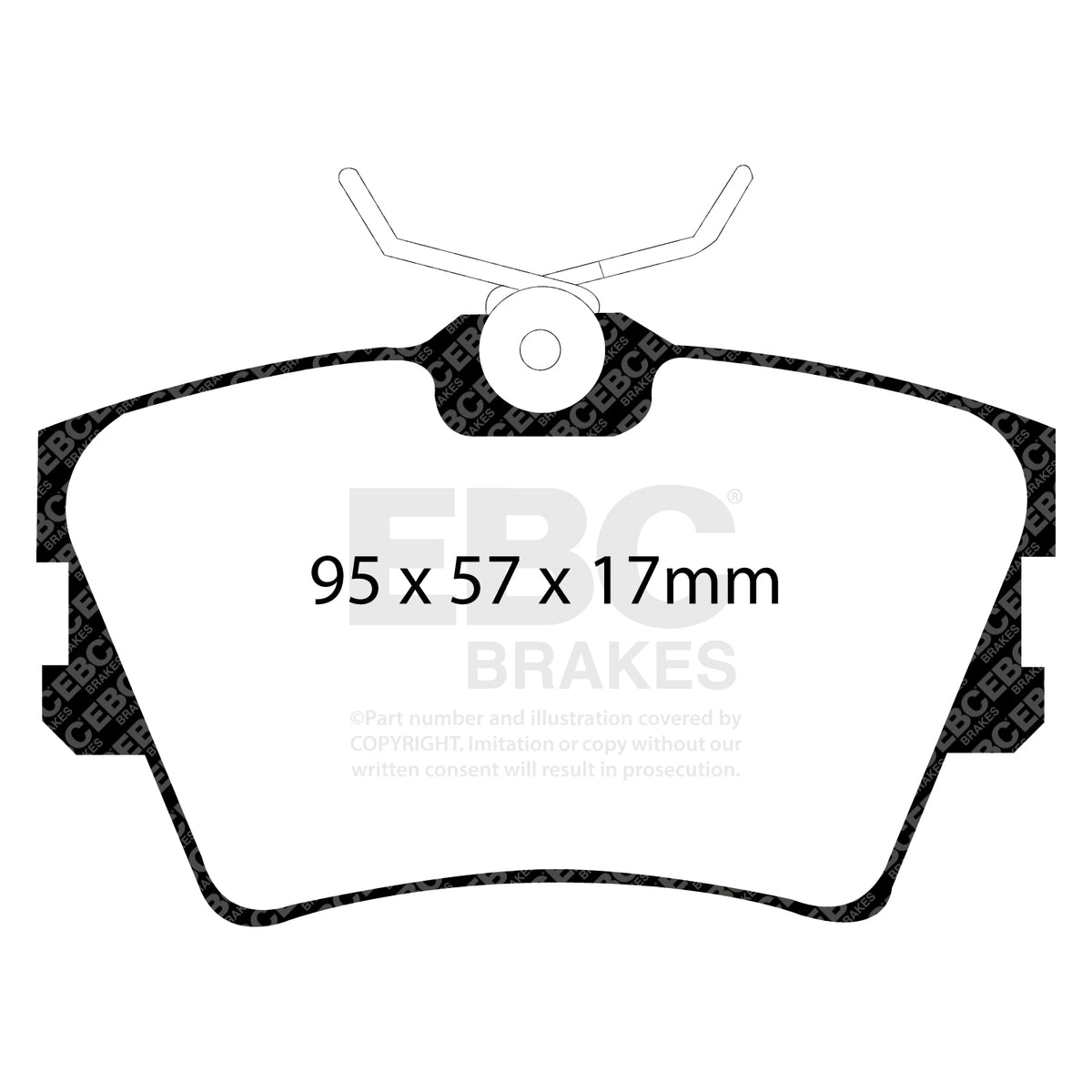 EBC Rear Ultimax Brake Pads - Volkswagen Caravelle / Volkswagen Commercial Transporter (KOMBI)|camper (DP1102) — view 2