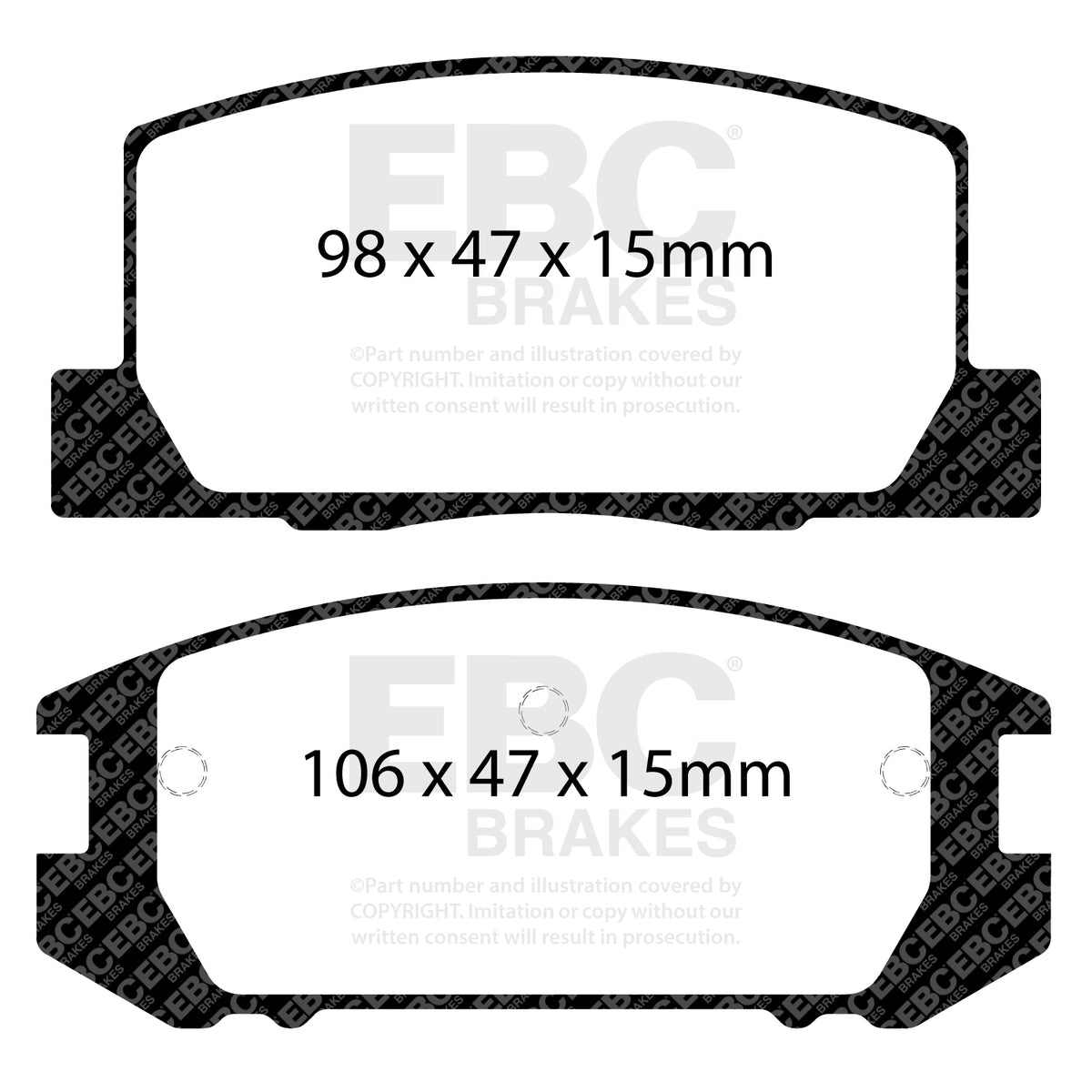 EBC Rear Ultimax Brake Pads - Toyota Mr2 (DP1107) — view 2