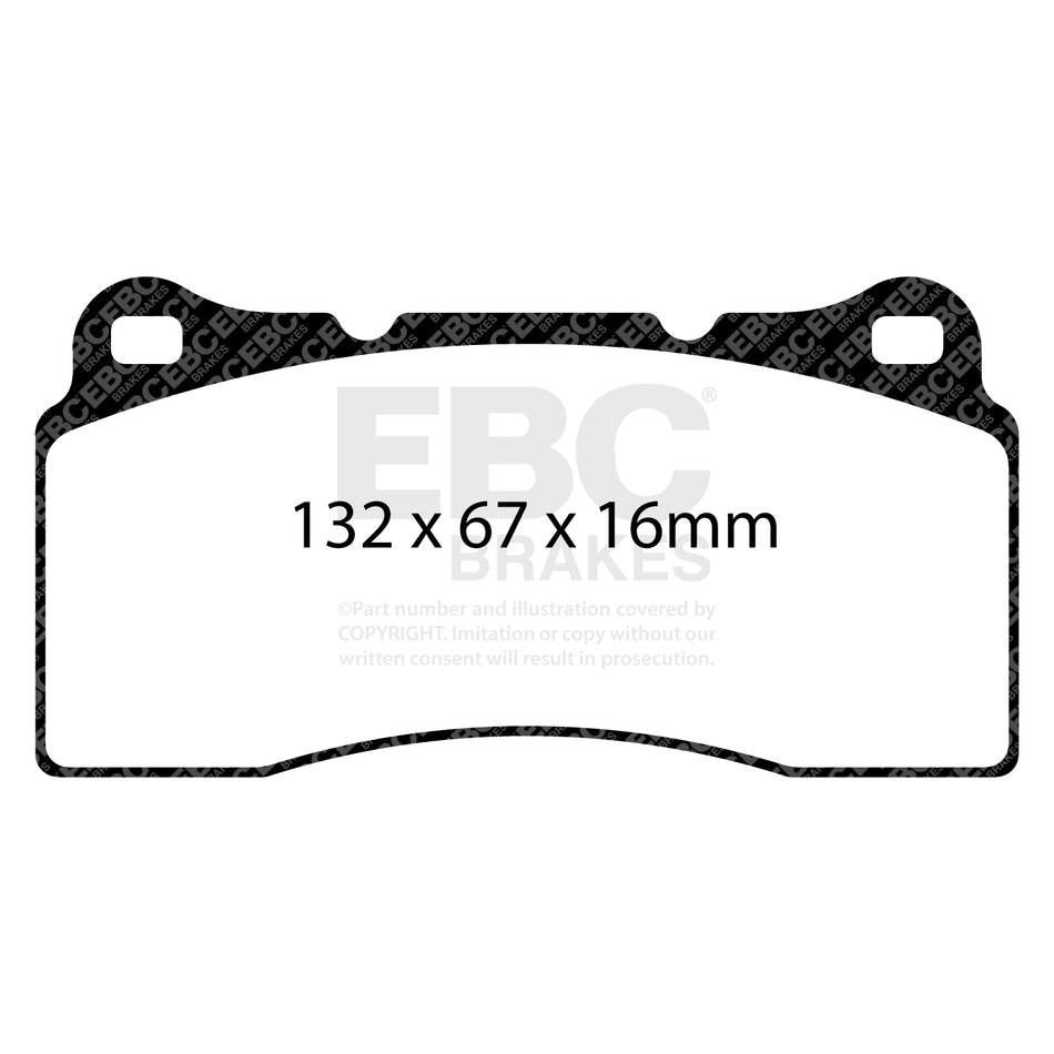 EBC Rear Racing RP-X Brake Pads - Audi R8 / Nissan GT-R (R35) (DP81110RPX) — view 2