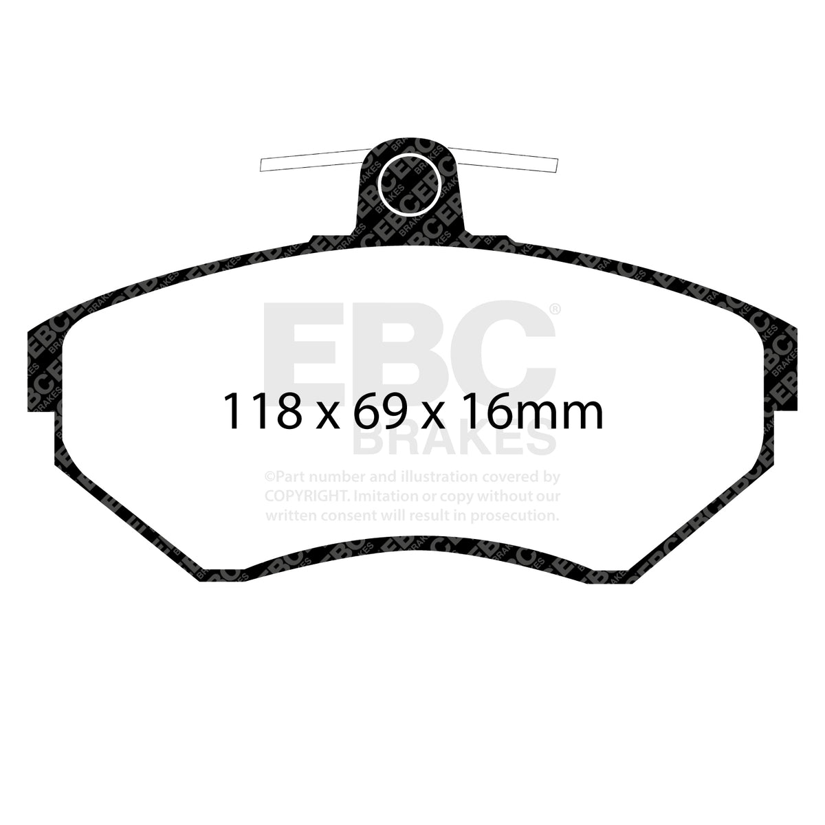 EBC Front GreenStuff Brake Pads - Volkswagen Golf / Volkswagen Polo (6N2) (DP21112) — view 2