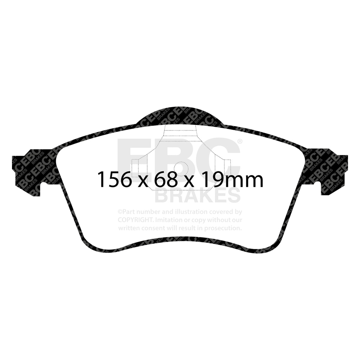 EBC Front Ultimax Brake Pads - Volkswagen Caravelle / Volkswagen Commercial Transporter (KOMBI)|camper (DP1115) — view 2