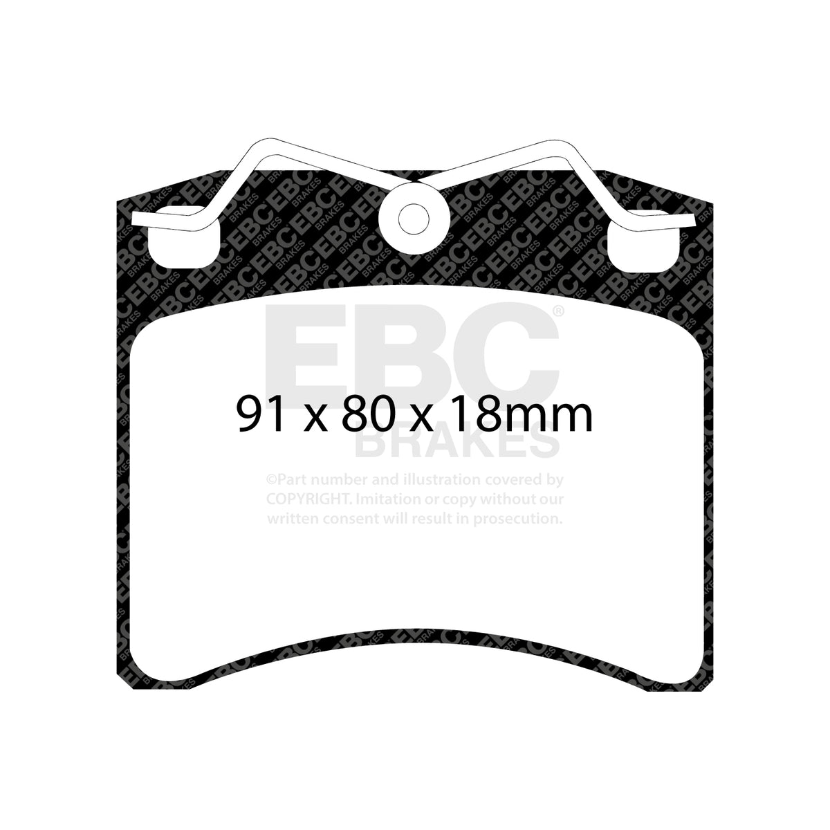 EBC Front Ultimax Brake Pads - Volkswagen Caravelle / Volkswagen Commercial Transporter (KOMBI)|camper (DP1116) — view 2