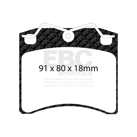 EBC Front Ultimax Brake Pads - Volkswagen Caravelle / Volkswagen Commercial Transporter (KOMBI)|camper (DP1116) — view 2