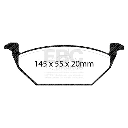 EBC Front GreenStuff Brake Pads - Volkswagen Golf / Audi A3 (DP21117) — view 2