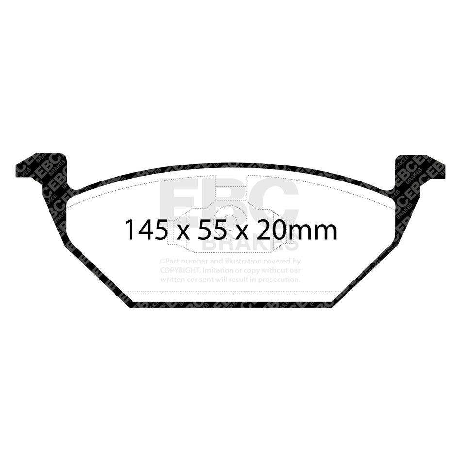 EBC Front Ultimax Brake Pads - Volkswagen Golf / Audi A3 (DP1117) — view 2