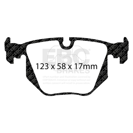 EBC Rear Ultimax Brake Pads - BMW 7 Series(E38) / BMW X3 (E83) (DP1118) — view 2