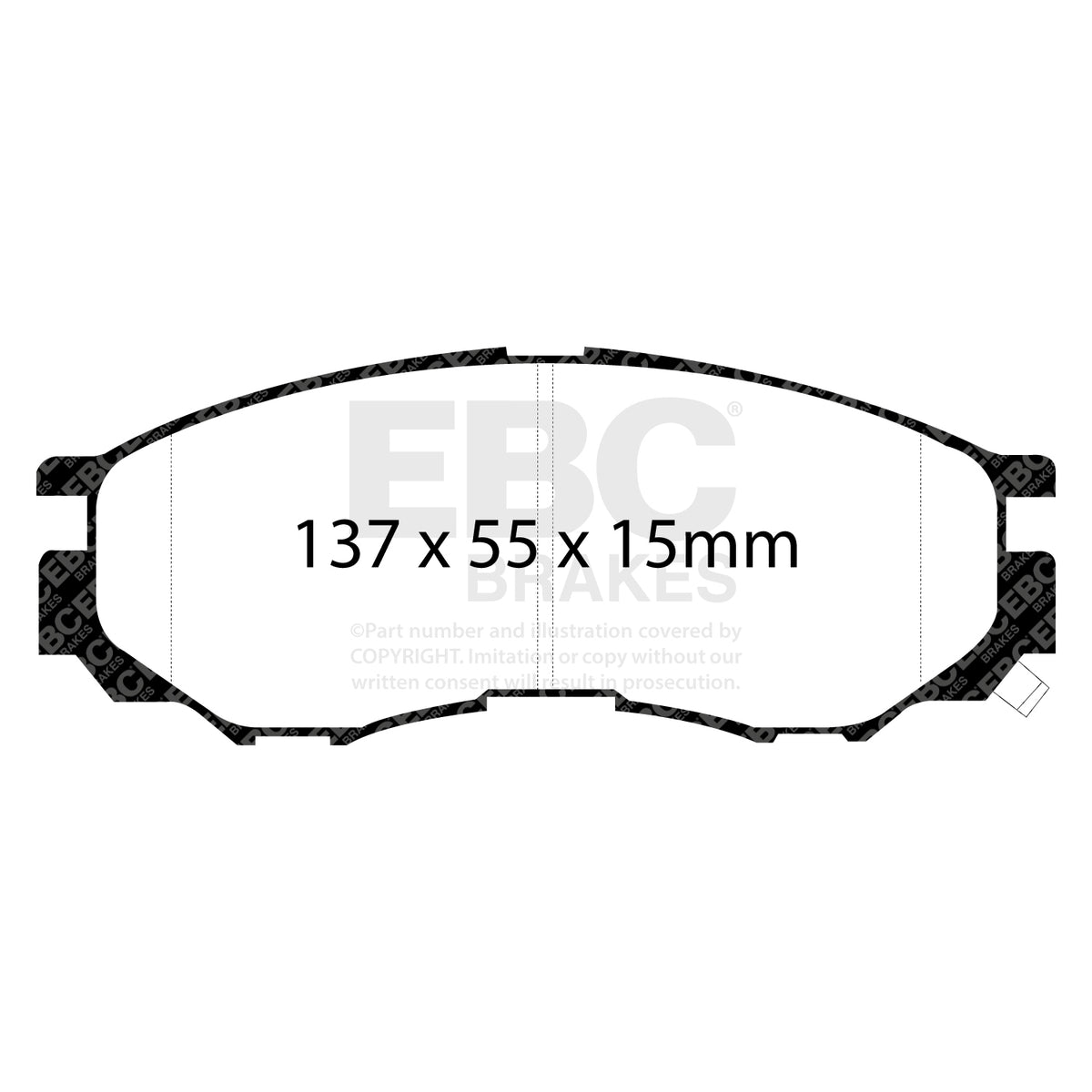 EBC Front Ultimax Brake Pads - Mitsubishi Commercial L 300 / Mitsubishi Delica (DP1124) — view 2