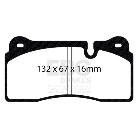 EBC Rear RedStuff Brake Pads - Audi R8 / Lamborghini Gallardo (DP31127C) — view 2