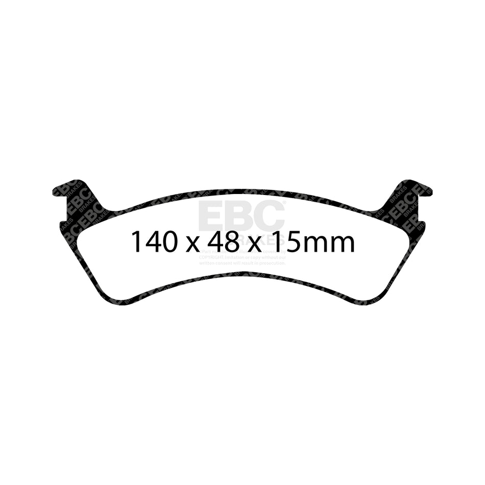 EBC Rear Ultimax Brake Pads - Ford Explorer Sport (USA) / Jeep Grand Cherokee (DP1130) — view 2