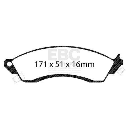 EBC Front RedStuff Brake Pads - Chevrolet Camaro (3rd Gen) / Ford Mustang (4th Generation) (DP31131C) — view 2