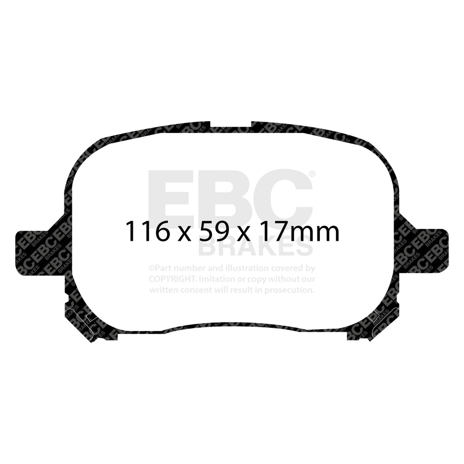EBC Front Ultimax Brake Pads - Toyota Camry / Toyota Harrier (DP1133) — view 2