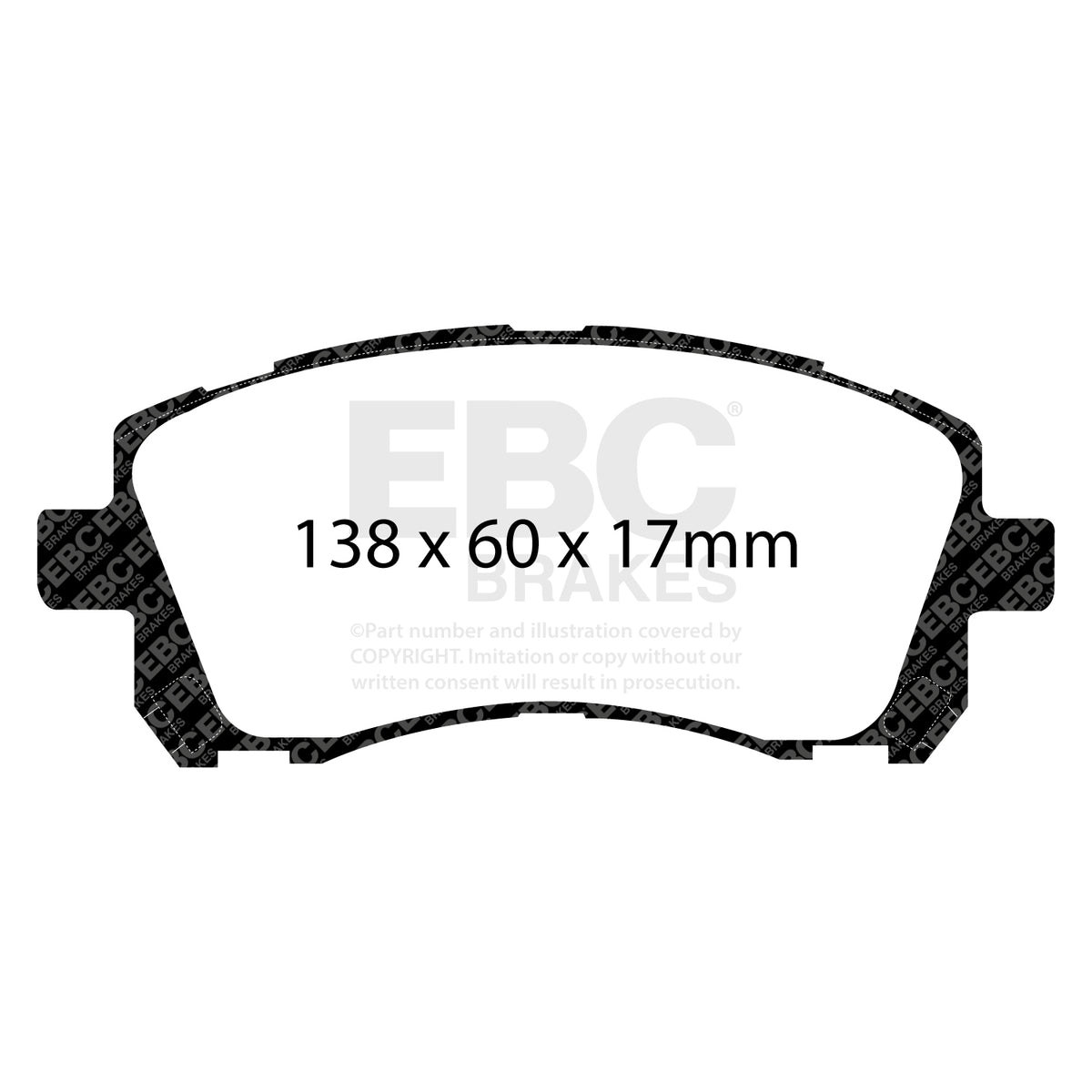 EBC Front BlueStuff Brake Pads - Subaru Legacy / Subaru Legacy Outback (DP51134NDX) — view 2