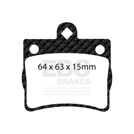EBC Rear Ultimax Brake Pads - Mercedes-Benz C-Class (W202) (DP1135) — view 2