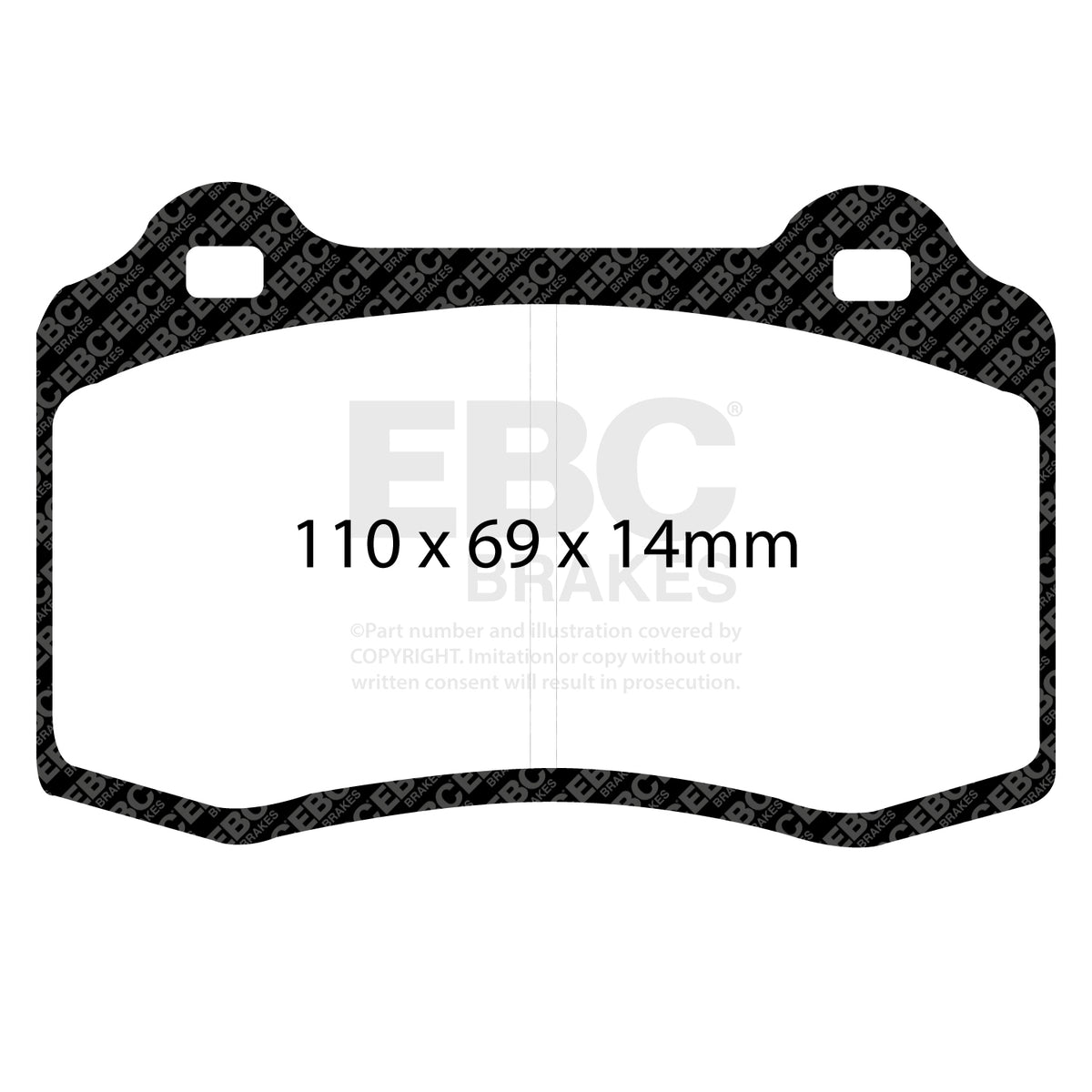 EBC Rear Racing RP-X Brake Pads - Maserati Quattroporte (M156) / Maserati Ghibli (M157) (DP81140RPX) — view 2