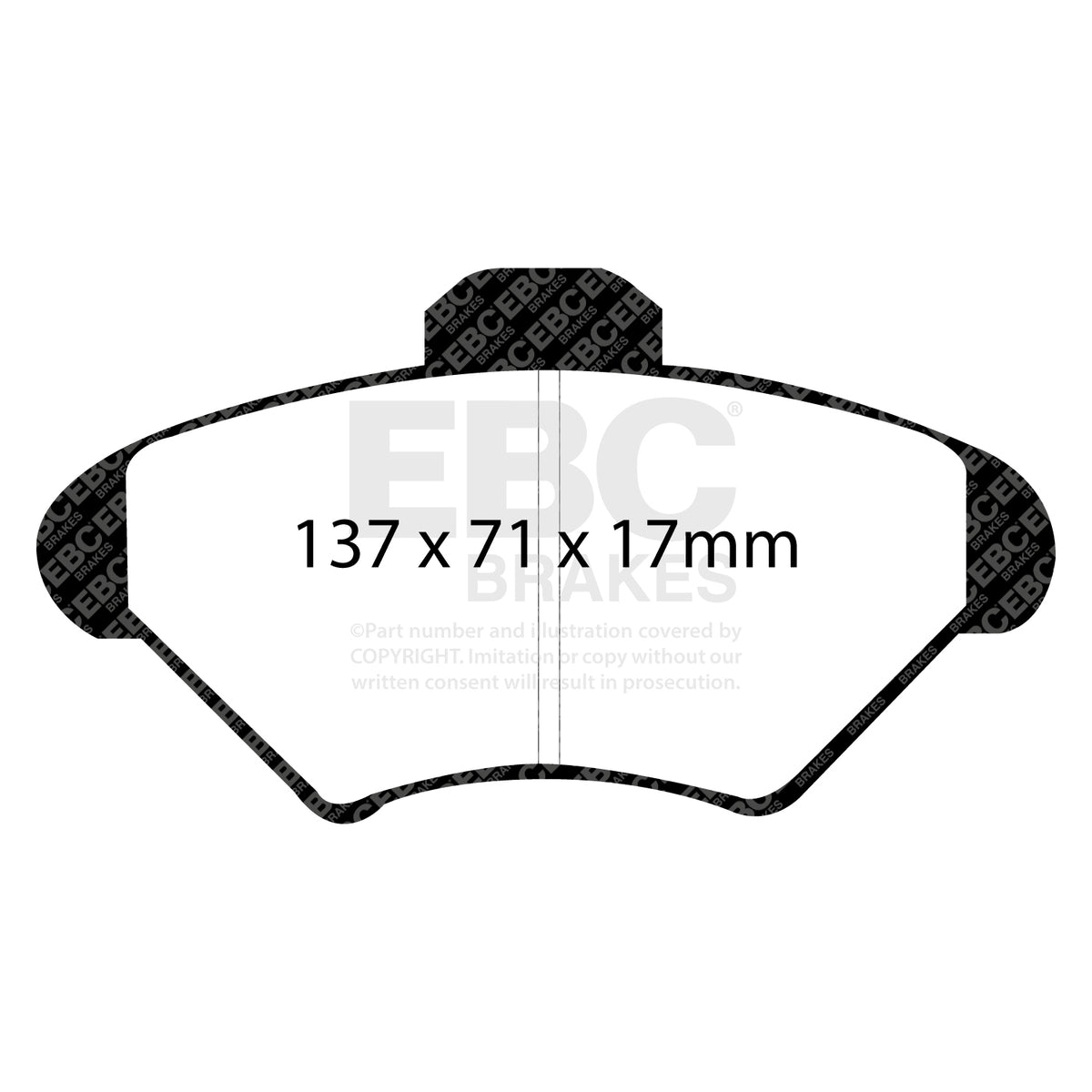 EBC Front YellowStuff Brake Pads - Ford Thunderbird / Ford Mustang (4th Generation) (DP41143R) — view 2